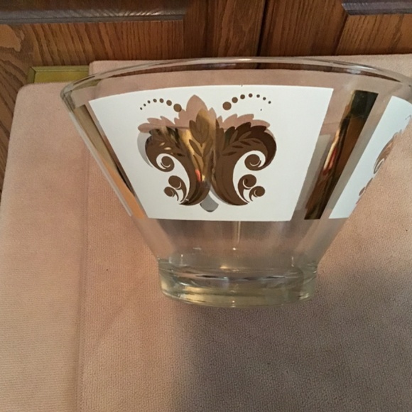-Vintage Mid Century Fleur De Lis Motif Bowl - Picture 6 of 8